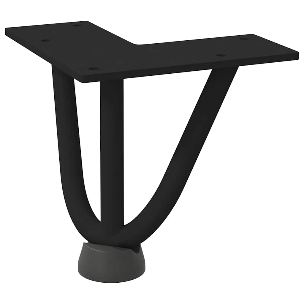 Vidaxl Nogi Do Stołu Hairpin, 4 Szt., Czarne, 10 Cm, Lita Stal
