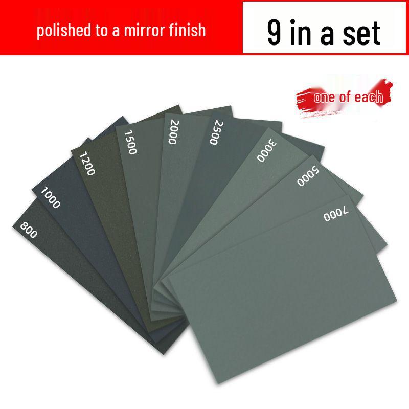 Multipurpose Wet Sandpaper Set for Polishing: Car, Jade, Amber, Wood, Metal, Wall, Billiard Cues
