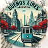 Stück Argentinien Reise Aluminium cm Zoll Runde Aluminiumschild Retro Buenos Aires Argentinien Reiseplakat Aluminiumschild