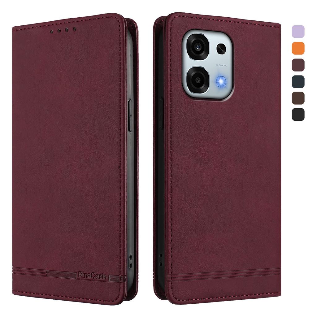 For Oppo A6 Pro 5G (China)/Oppo A6 Pro 5G Case RINACASIS RC23 RFID Blocking Wallet Stand PU Leather Phone Cover