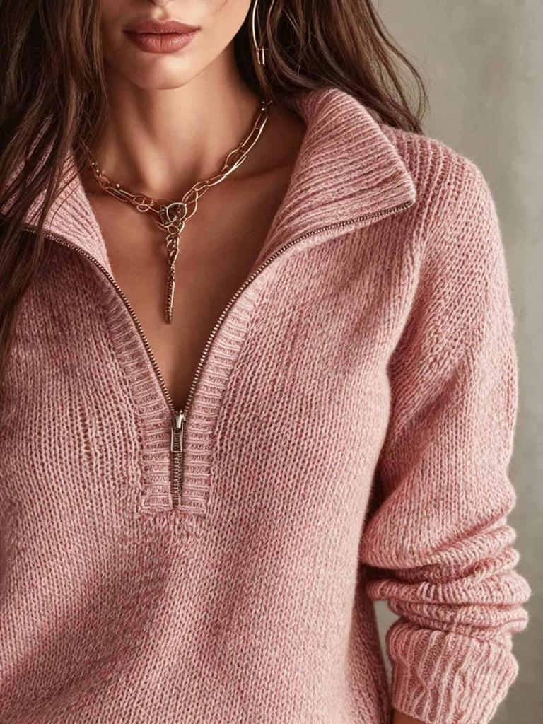 Women's Autumn/Winter Loose Lapel Knit Pullover