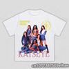 Unisex Casual Graphic Tshirt Oneck Short Sleeve Gothic Y2k Top Unisex Unisex Funny Print Katseye TShirt Streetwear