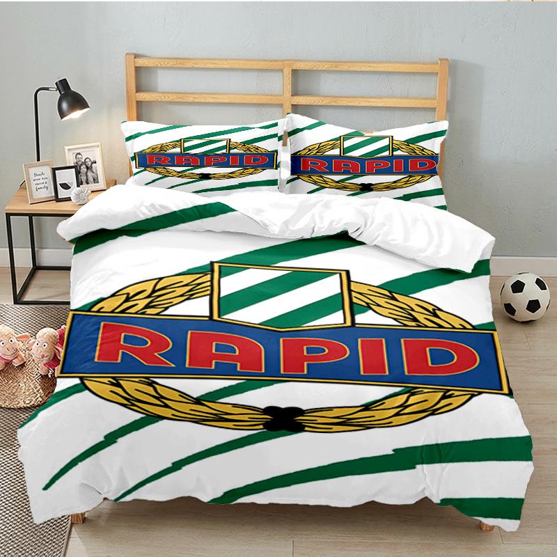 Native Spirit Rapid Ultras 3-teiliges Bettwäsche-Set, Ideal für 1 Bettbezug und 2 Kissenbezüge, Perfekt als Geschenk für Fans, Ideal für Schlafzimmer, Studentenwohnheim