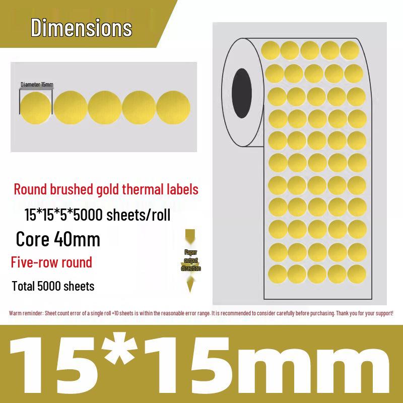 Silver Thermal Adhesive Printable Food Label