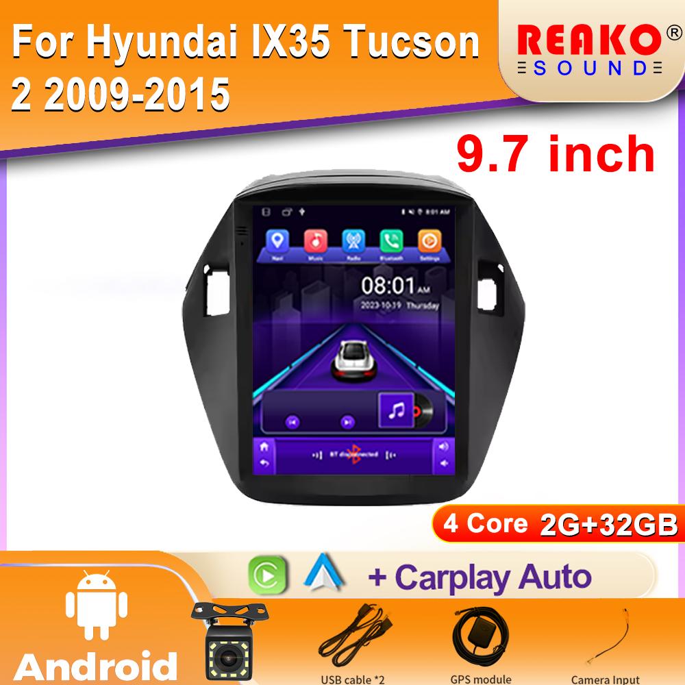 

9,7 дюйма для Hyundai IX35 Tucson 2 2009-2015 автомобильный радиоприемник Android Auto мультимедийный видеоплеер GPS навигация 5G WIFI 2din DVD 4 core 2GB+32GB carplay