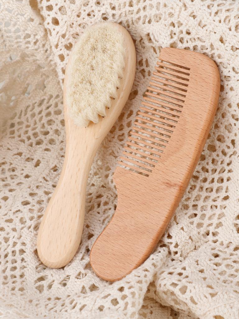 Beech Airbag Comb, Wool Brush, Flat Comb, Portable Baby Shampoo Brush, Wool Soft Brush, Hair Comb Set