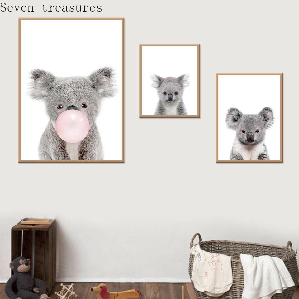 Baby Koala Poster for Nursery, Animal Decor, Picture Prints, Children Room Decoration, Painting Posters, Australian Home Decor