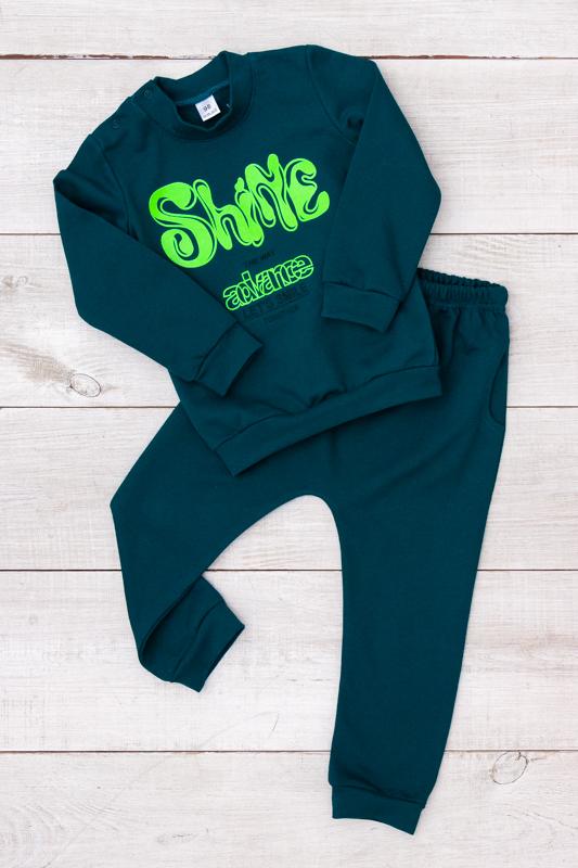 

Clothing Set (infant boys) – Warm Two-Piece Outfit with Sweatshirt & Pants, Demi-season, 5063-023-33-4 HC 74 смарагдовий