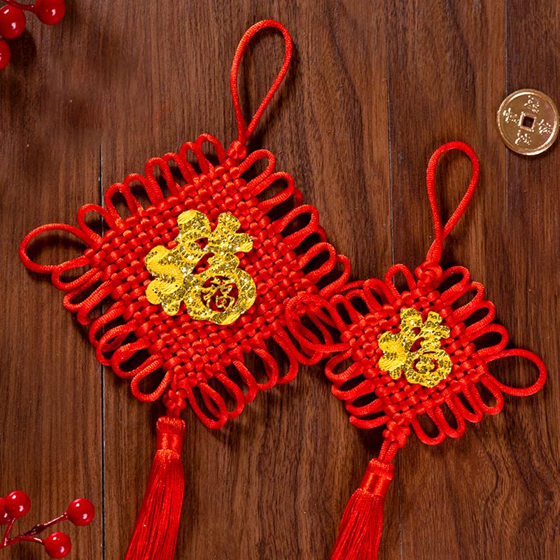 1pc Tassels Ornaments 2025 Chinese Knot Home Decor Rope Woven Handmade Spring Festival Ornaments Hanging Pendant