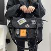 Women'S Mesh Cloth Handbag Personalized Splicing Versatile Chain Shoulder Bag