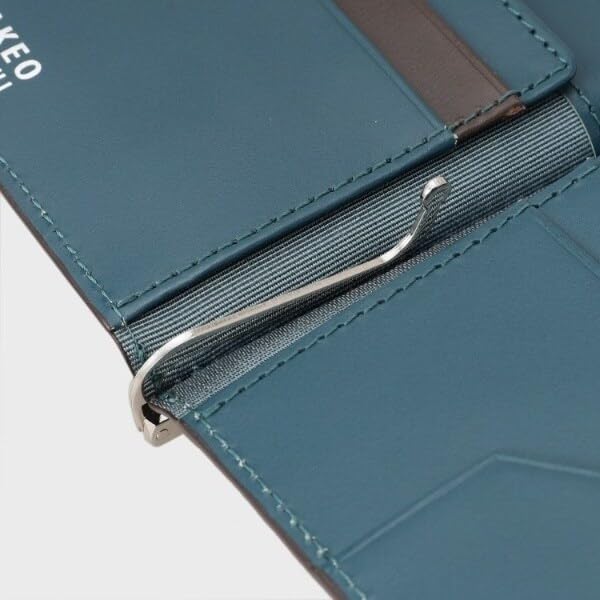 Takeo Kikuchi Men's Suppress Wallet with Money Clip (New Leather Ripple Series) G8701373, Navy (094) 00 (FREE)