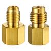 ACME R134A Brass Pipe Fitting Coupler Adapter 1/4" Male To 1/2" Female W / Valve