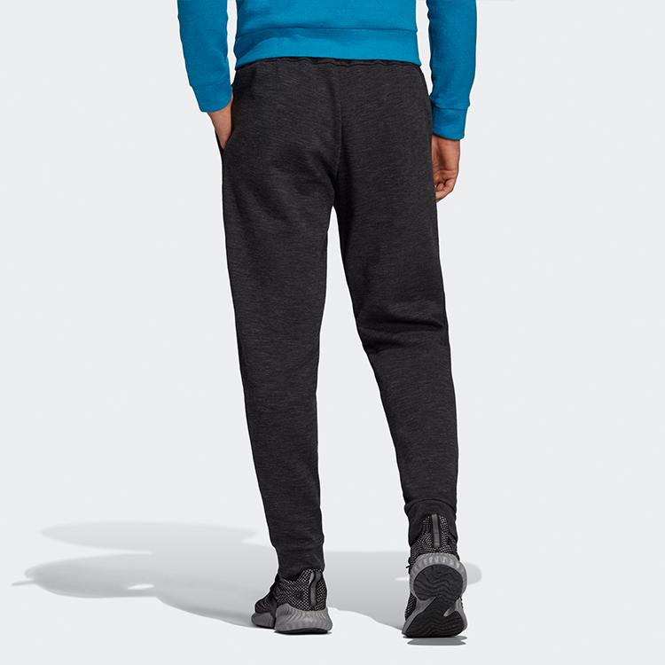 Adidas Knitted Sweatpants Men's Black Moderate Cuffed Pants DU1148