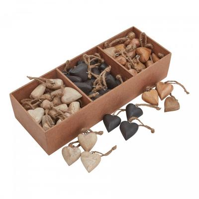 Holzherz Hängedekoration (Packung mit 90)