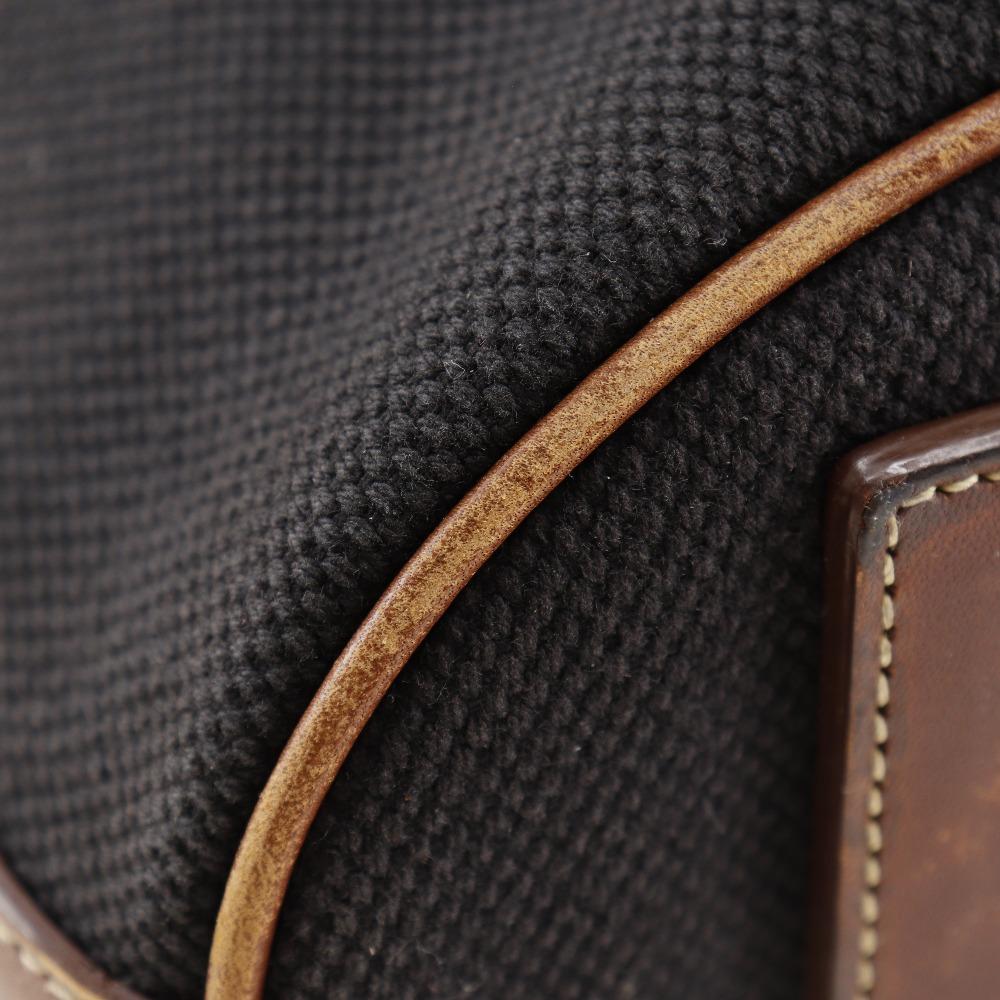 Celine Logo Tote Bag zwart/Bruin canvas Dames Gebruikt