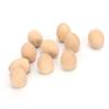 10Pcs Wooden Eggs Vivid Lightweight Portable Not Easily Broken Food Toy Faux Eggs for Family