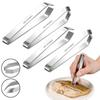 4pcs Fish Bone Tweezers Set Stainless Steel Fish Scale Removal Tool Flat Slant Tweezers Kitchen Tools for Removing Salmon Bones