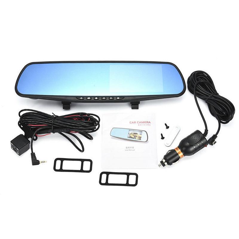 Келима 4.3" TFT Двойной Лен HD Автомобиль внедорожник DVR Видео Dash камера 1080P водонепроницаемый G-сенсор тахограф Cam – купить по низким ценам в интернет-магазине Joom