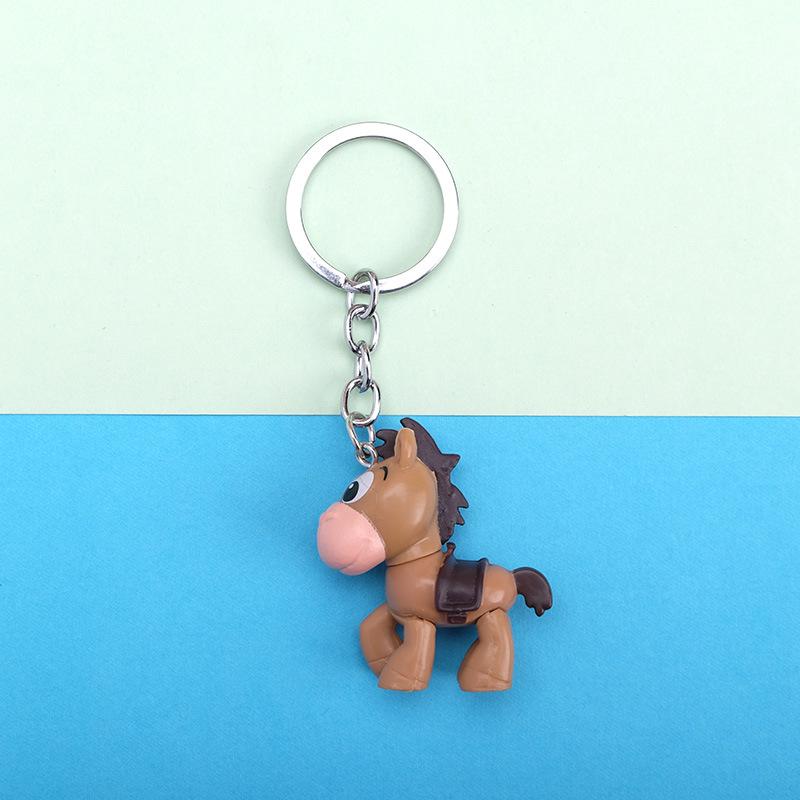 Creative Cartoon Bus Keychain with Dragon, Pig, Horse, Dinosaur Pendants