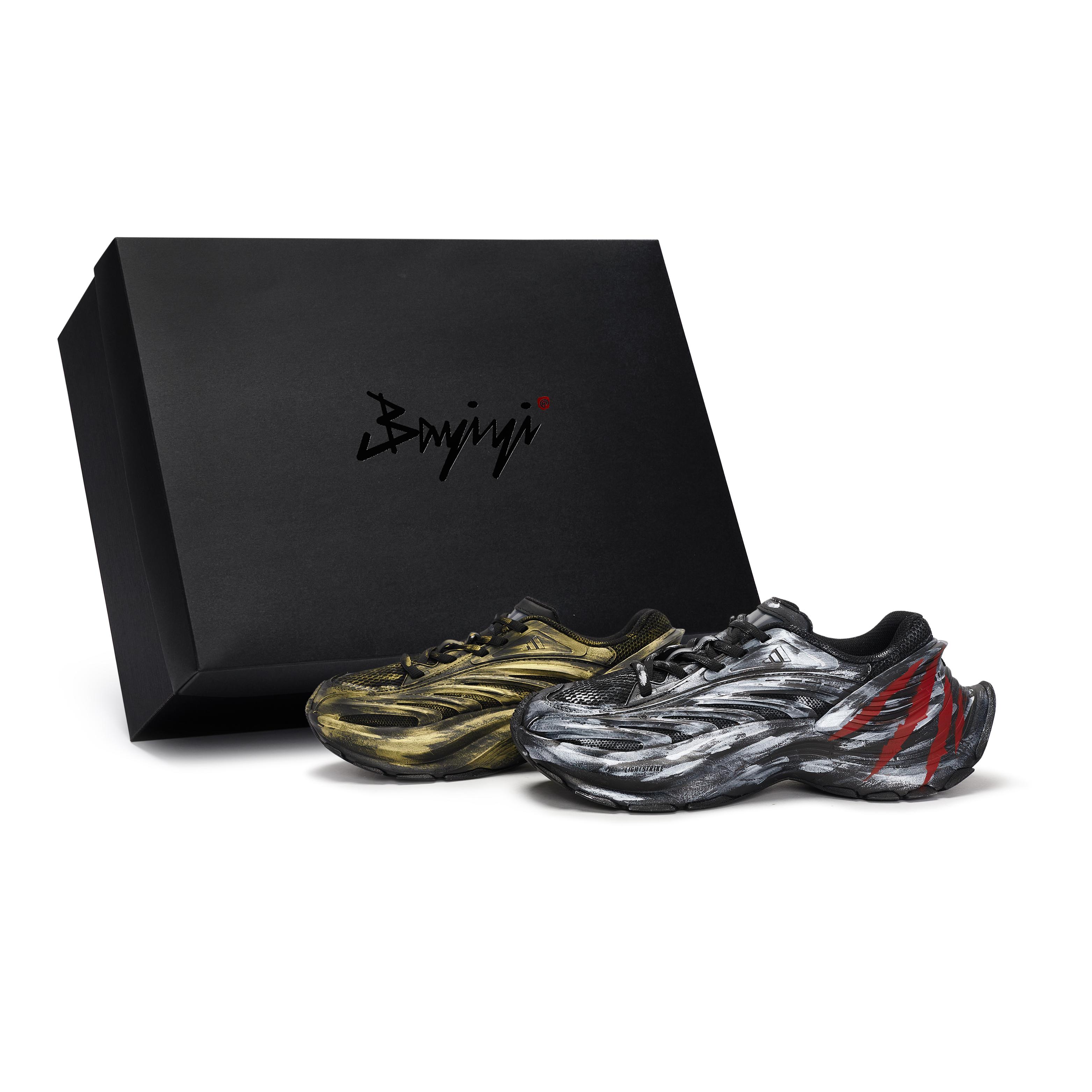 

Adidas XLG MTW Slip Resistant Abrasion Resistant Low top Running Shoes Unisex Black Gold Silver JR5383(Team80-S-BOX) 42