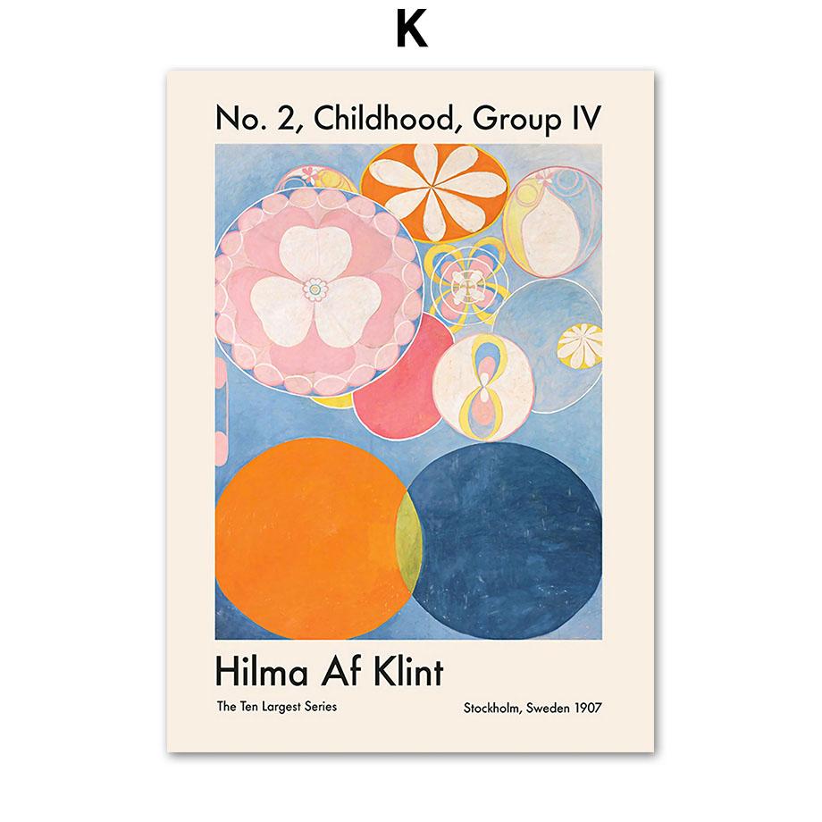 

Хильма Аф Клинт Матисс Выставочная галерея ретро постеры и принты настенная живопись на холсте для гостиной декоративные картины A4 21X30cm No Framed