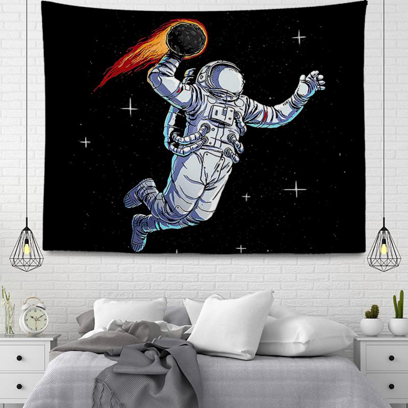 Astronaut Space Tapestry Cartoon Astronaut Tapestry Wall Hanging Bedroom Living Room Kitchen Decoration for Kids Boys Girls Gift