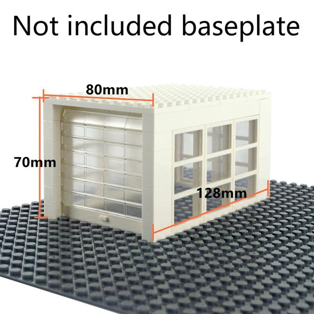Locking Car Rolling Gate Garage Door Military City Accessories Brick For City Moc Building Blocks Educational Toys For Children