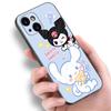 Kawaii Cinnamoroll Phone Case For Apple iPhone 12 13 Mini 11 14 15 Pro Max 7 8 Plus X XR XS SE 2020 2022 Black Silicone Case