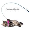Pet Cat Toy Super Long Three Section Telescopic Rod Retractable Cat Teaser Stick Cat Teaser Supplies