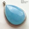 Natural Blue Aquamarine Oval Pendant Jewelry For Women Men Dark Aquamarine Necklace Fashion  Brazil AAAAAA