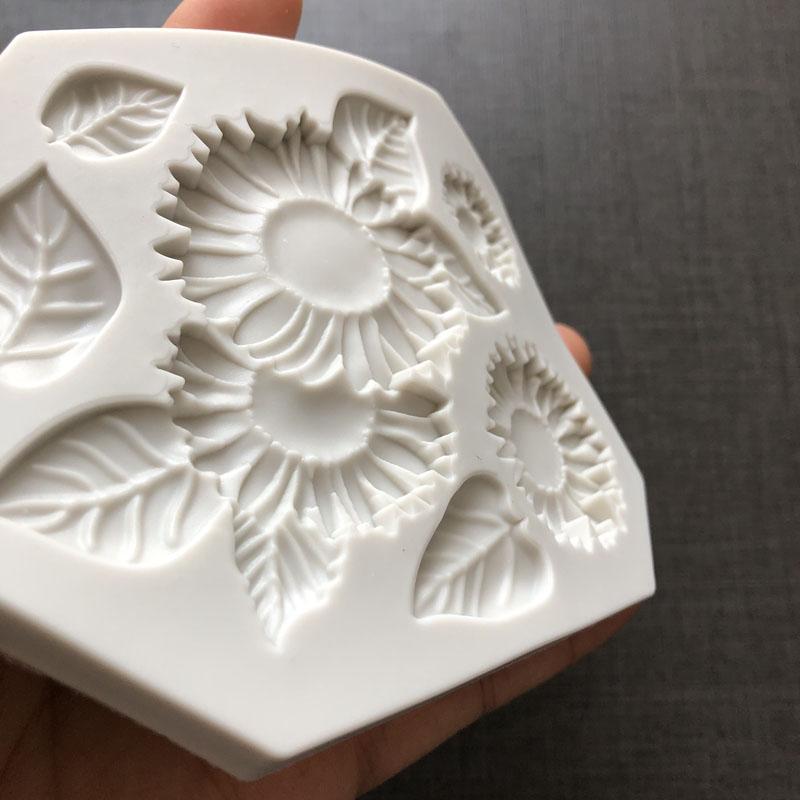 Tree Branches Sunflower Cake Silicone Molds Cupcake Fondant  Decorating  Chocolate Candy DIY Tools