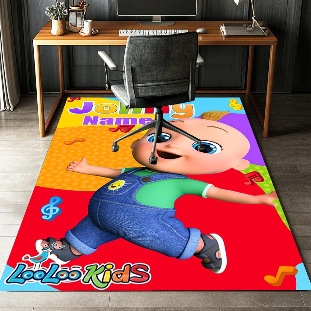 Custom Name CoComelon Printed Carpet,Rug for Office Chair Living Room Bedroom Kitchen Room Decor Gifts.