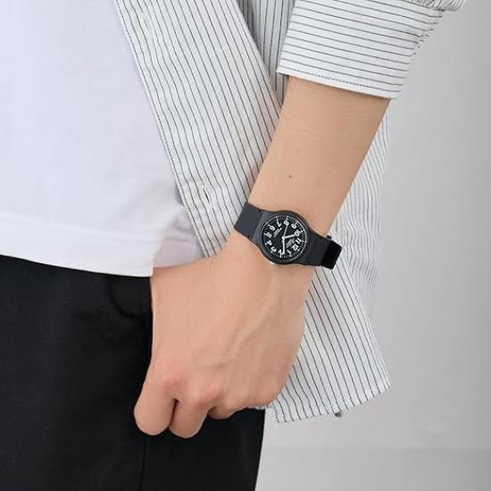 Citizen Cue Cue Analog Waterproof Wristwatch with Urethane Black & VP46-854 Men's Strap,