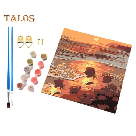 

Набор для рисования по номерам для взрослых и детей, без рамы, цветы, акриловая краска на холсте, набор для цифровой живописи маслом для домашнего декора стен M