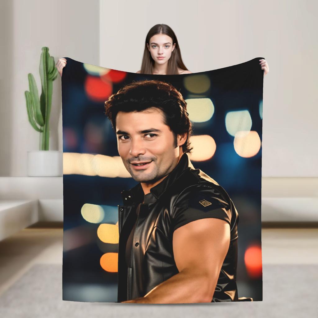 Chayanne Singer Warm Soft Blanket Camping Plush Throw Blanket Funny Outdoor Flannel Bedspread Sofa Bed Cover