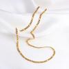 20-60CM  18K gold Filled 4MM Necklaces sideways chain for Men woman Boy lady fine Jewelrys Wedding party