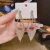 2025 New Luxury Rhinestone Crystal Long Tassel Earrings for Women Bridal Drop Dangling Earrings Party Wedding Jewelry Gifts