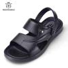 2024 Summer Leather Beach Men Sandals Shoes Big Size Leather Men's Sandals Soft Comfort Outdoor Walking Man Footwear