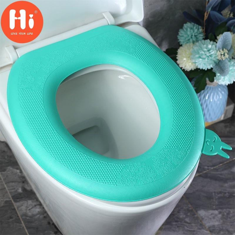 

Портативное сиденье для унитаза из ЭВА, водонепроницаемое и теплое, всесезонное, универсальное сиденье для унитаза, моющаяся и съемная бытовая крышка для унитаза 38*40cm