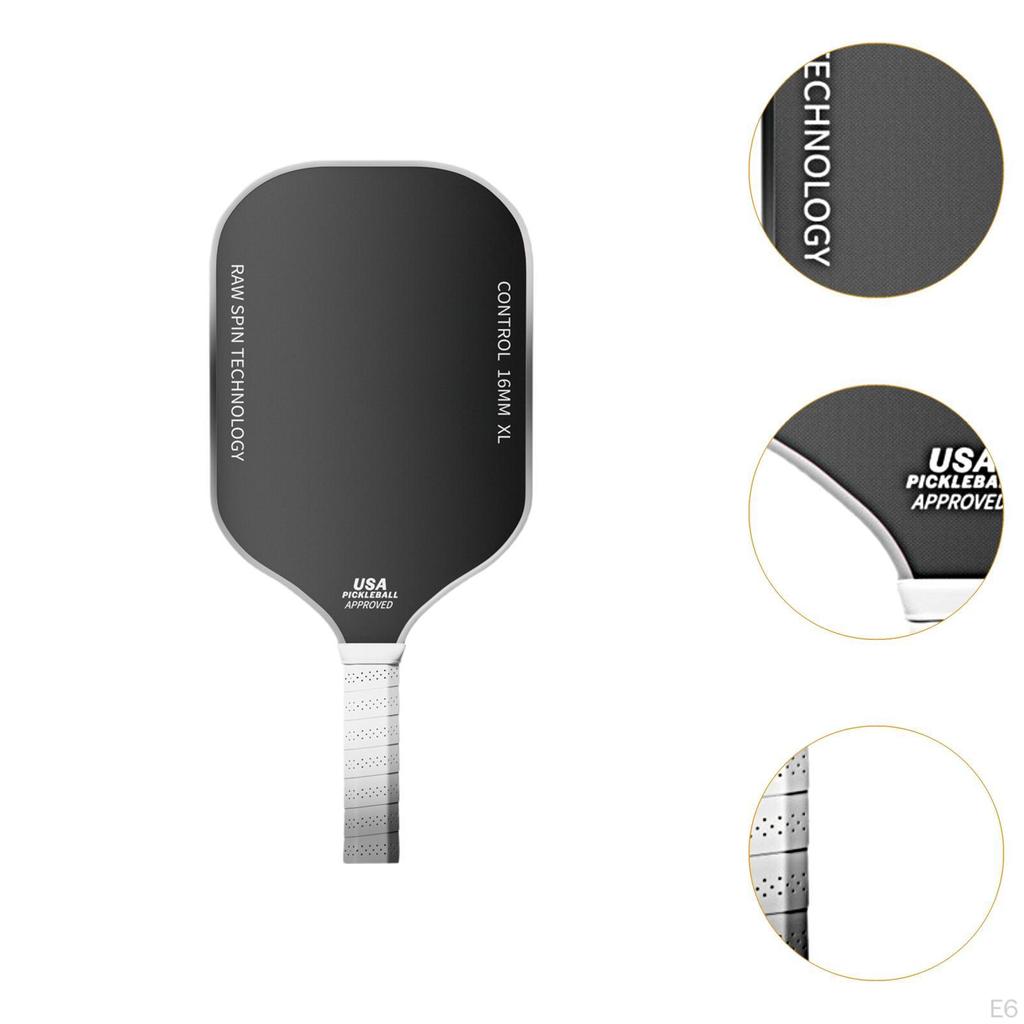 Pickleball Paddle Portable Carbon Fiber for Kids Indoor Outdoor Use Exercise white