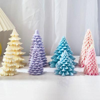 3D Christmas Tree Candle Silicone Mold DIY Christmas Decor Candle Making Handmade Soap Plaster Resin Baking Tools Holiday Gifts