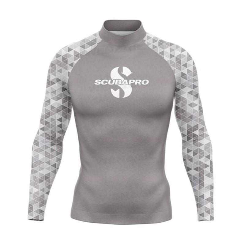Mens UPF 50 Long Sleeve Rash Guard Surfing Diving Swimming UV Protection Sunproof Beach Wear