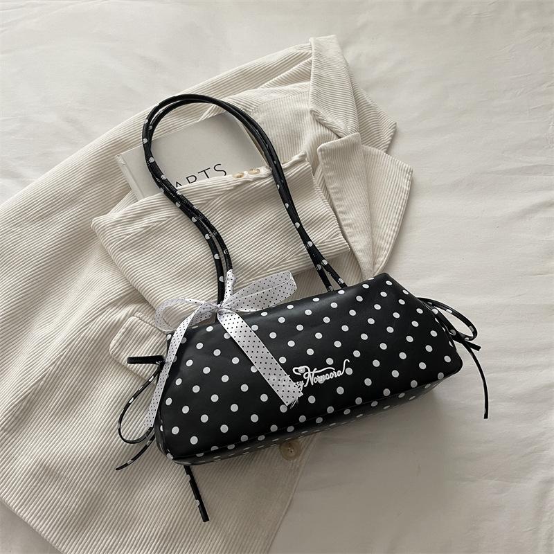 Sweet Polka Dot Underarm Bag - Trendy Casual Bag with Simple Design and Large Capacity, Single Shoulder Bag