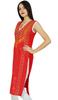 Bimba Womens Sleeveless Straight Cotton Kurta Printed Kurti Indian Summer
