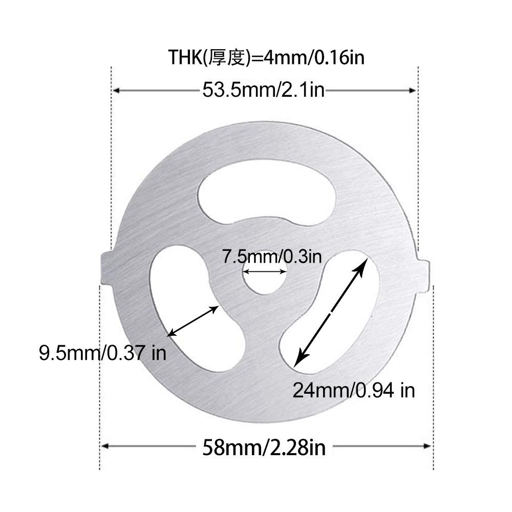 Meat Grinder Pinion Mixer Spare Parts Meat Grinder Knife Stainless Steel Grille for Food Grinder Accessories Kitchen Tool