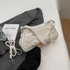 Women's zippered pocket interior bags sewing line continuous shoulder bags fashion