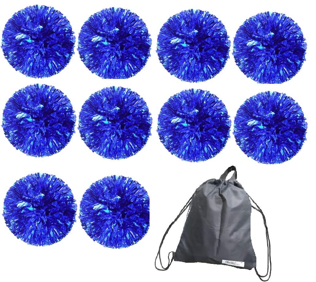 

Pom Pom Cheer Dance Inspected Cheerleader Sports Day Cheer Cosplay Set of 10 [Swan Bell] (Blue) синий