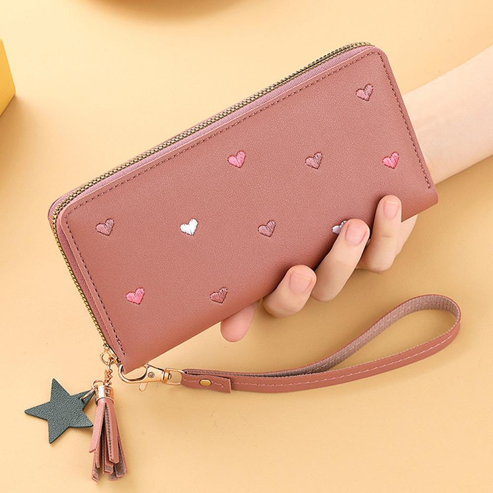 Korean Large Capacity Wallet Long Tassel Clutch Bag Ins Women's Long Wallet  Students