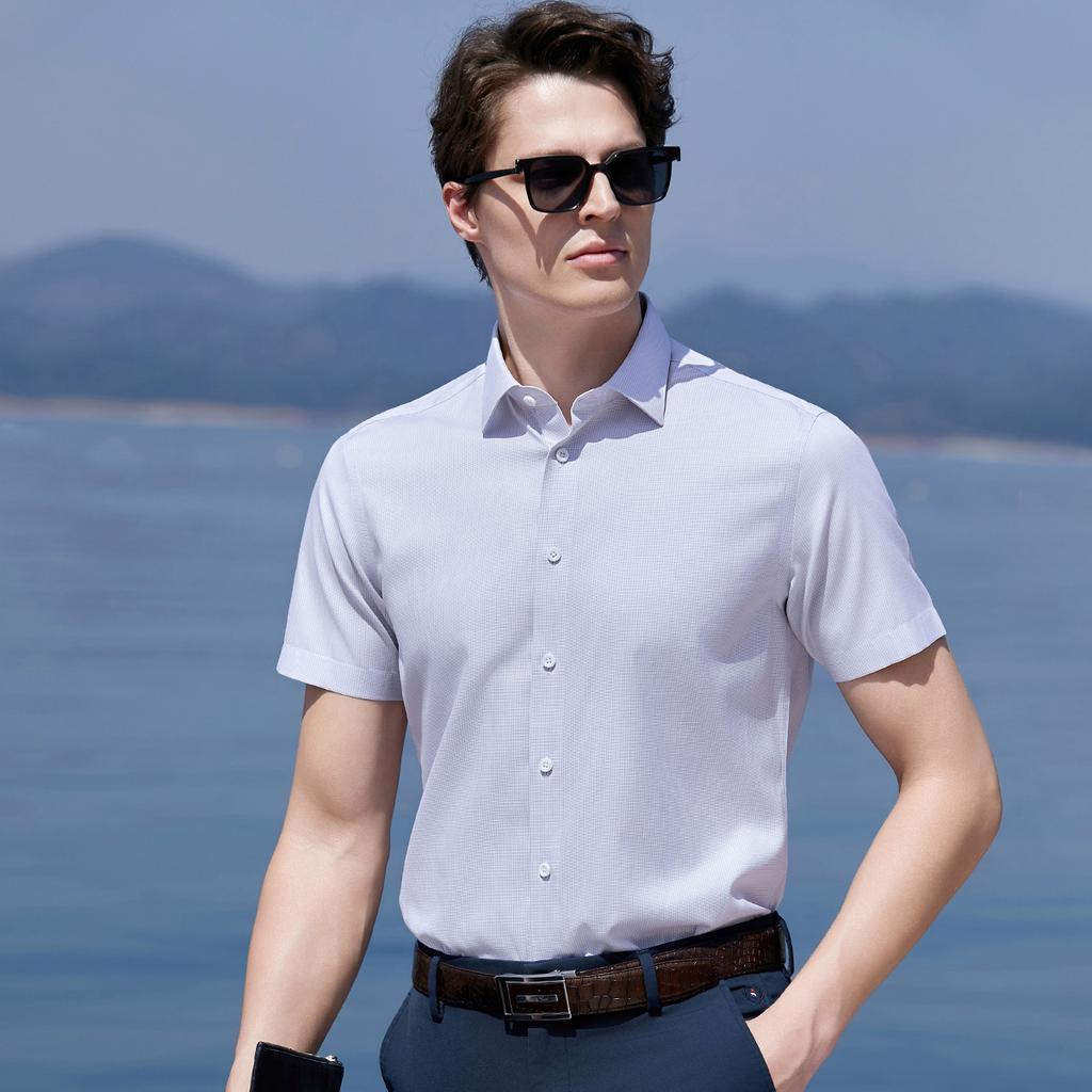 DP Ready To Wear Ironless Men's Shirt Summer Simple, Cool, Soft, Skin Friendly Collar Top