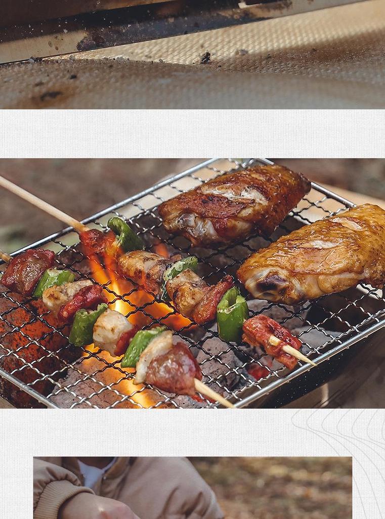 Portable Foldable Mini Camping Grill for Travel & Outdoor Picnics
